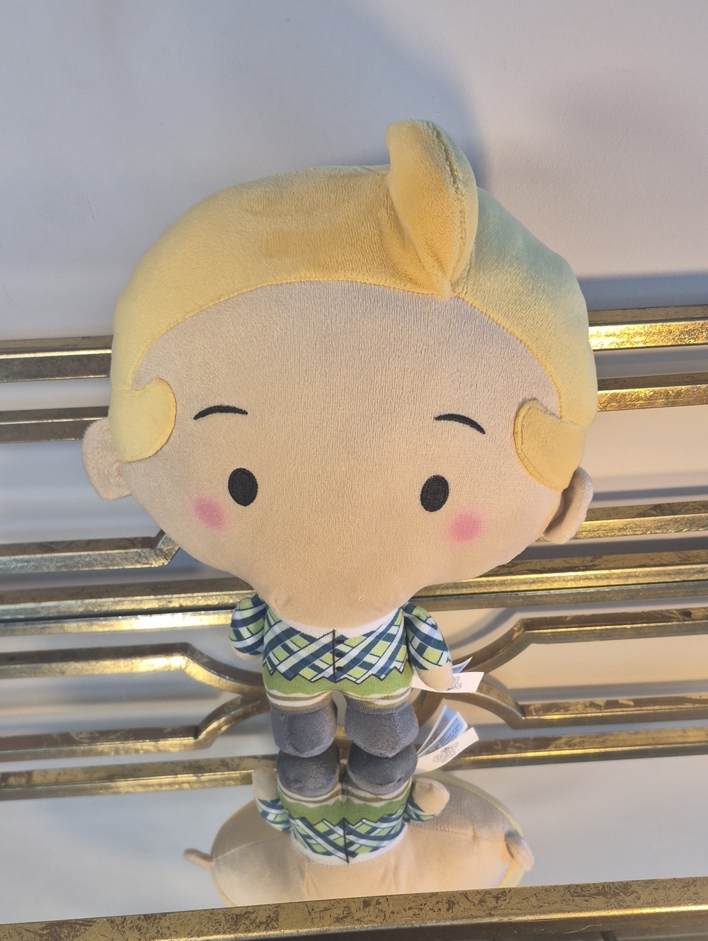 The Wizard of Oz Munchkin Stuffed Plush CHIBI, 10", Beige + Yellow Multi.